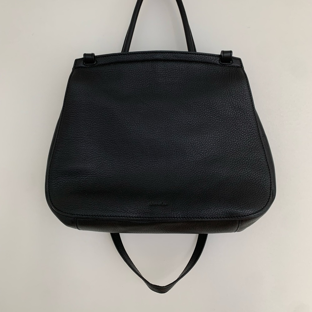 Steven Alan Pebbled Leather Shoulder Bag Black
